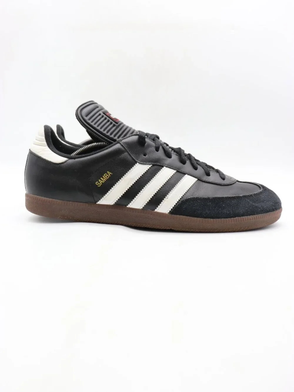 Adidas Samba Classic Men's Size 13 Black Leather Sneakers Athletic Shoes 034563